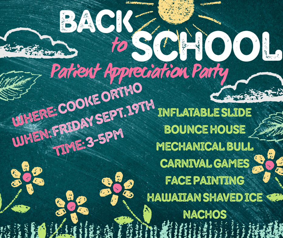 Back to school patient party invitation